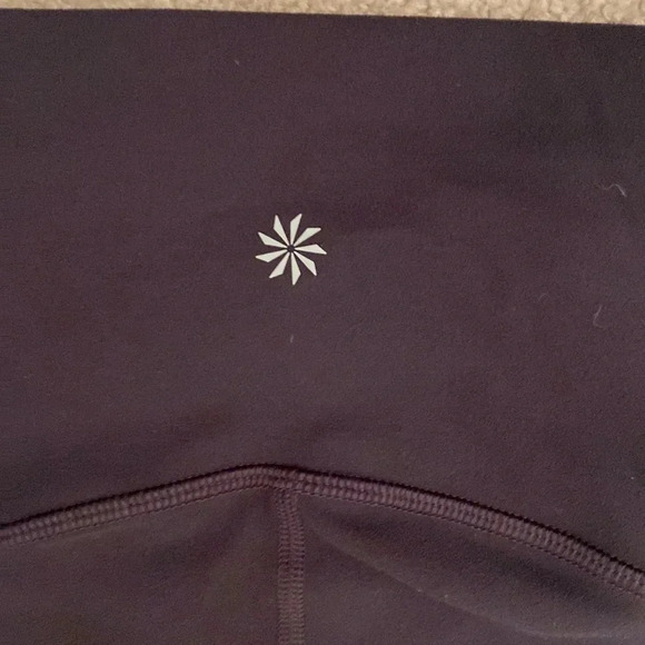 Athleta Capri leggings size small dark gray and pink athletic leggings - Picture 7 of 8